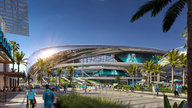Стадион Jacksonville Jaguars накроют зеркальным навесом от жары и дождя