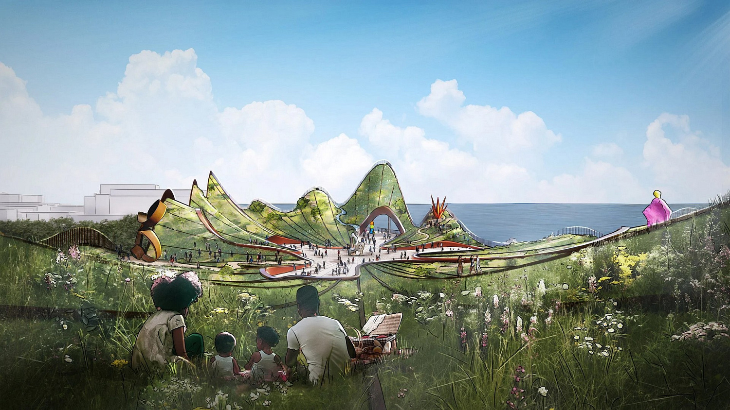 Heatherwick Studio проектирует «ленточный» парк на набережной в Кентукки